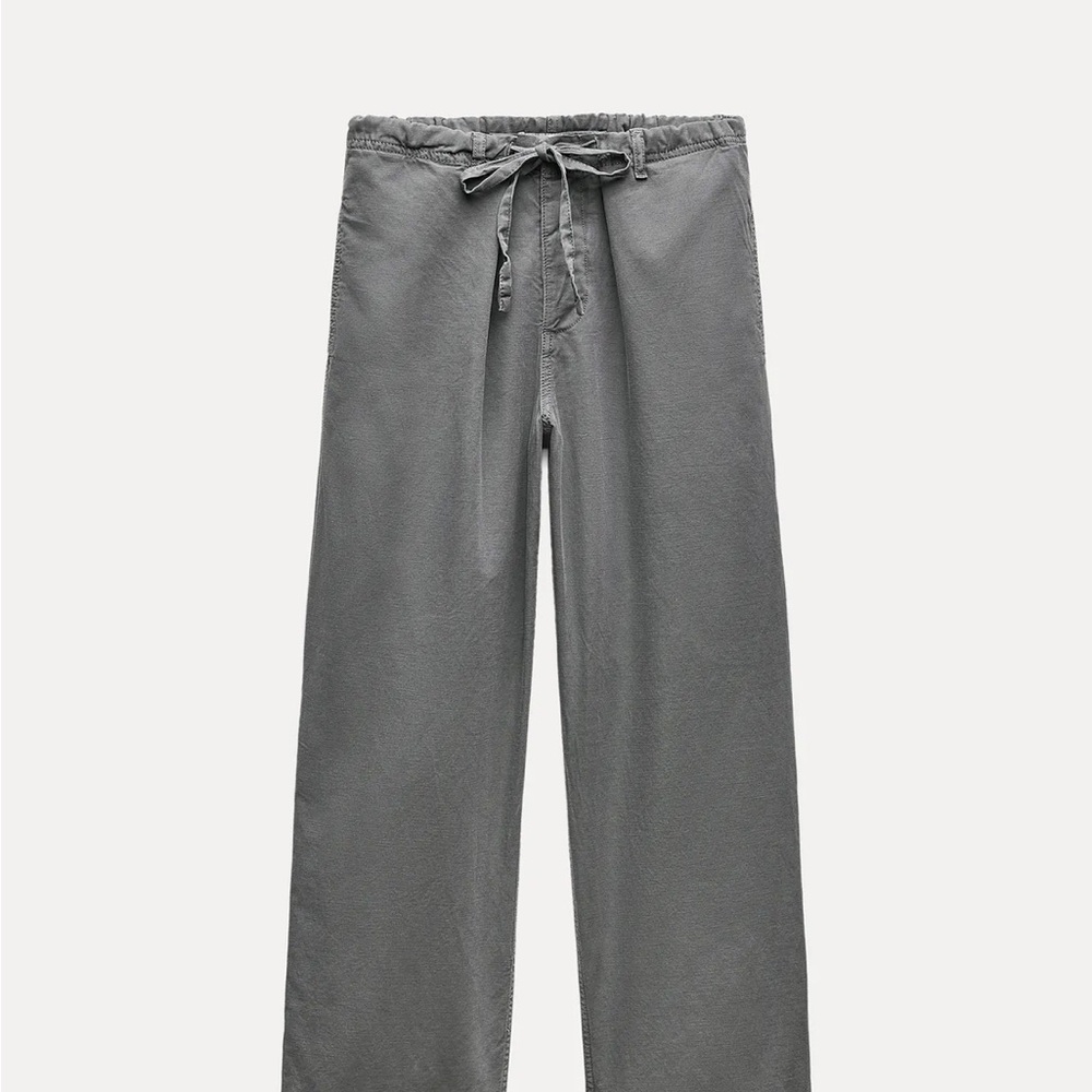Zara Gray Wide Leg Jeans